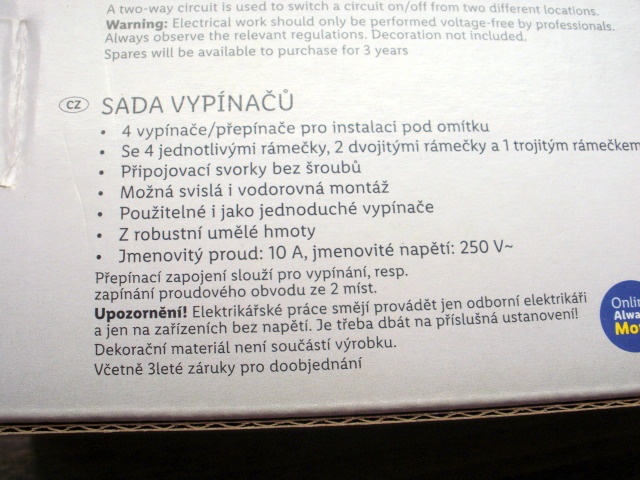 ZÁSTRČKY+VYPÍNAČE - 3