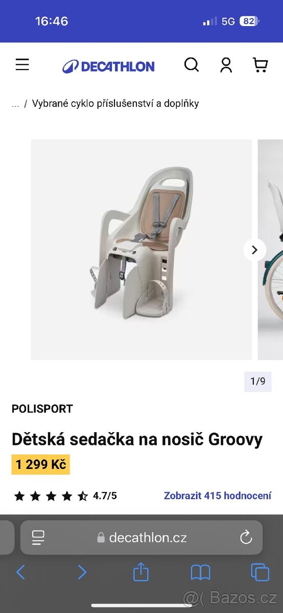 Dětská sedačka na kolo - 3
