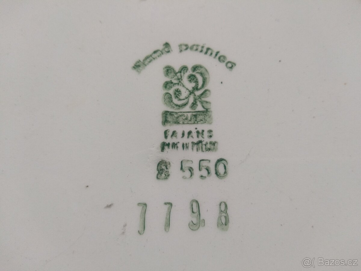 Talíř ručně malovaný Fajans - 3