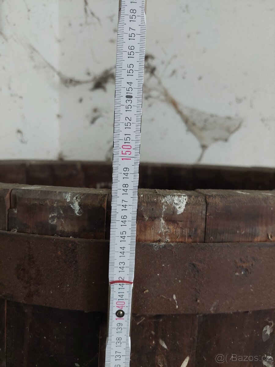 Dřevěný okrasný sud 150 x 80 cm - 3