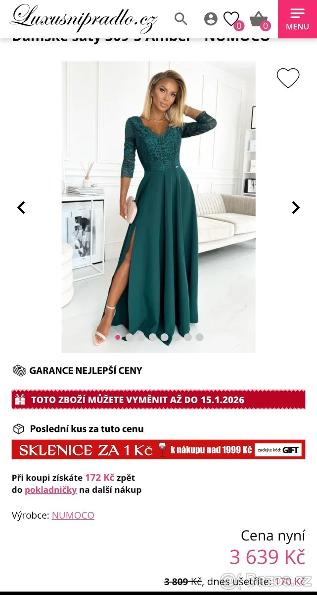 Nové plesové/společenské šaty Numoco - 3