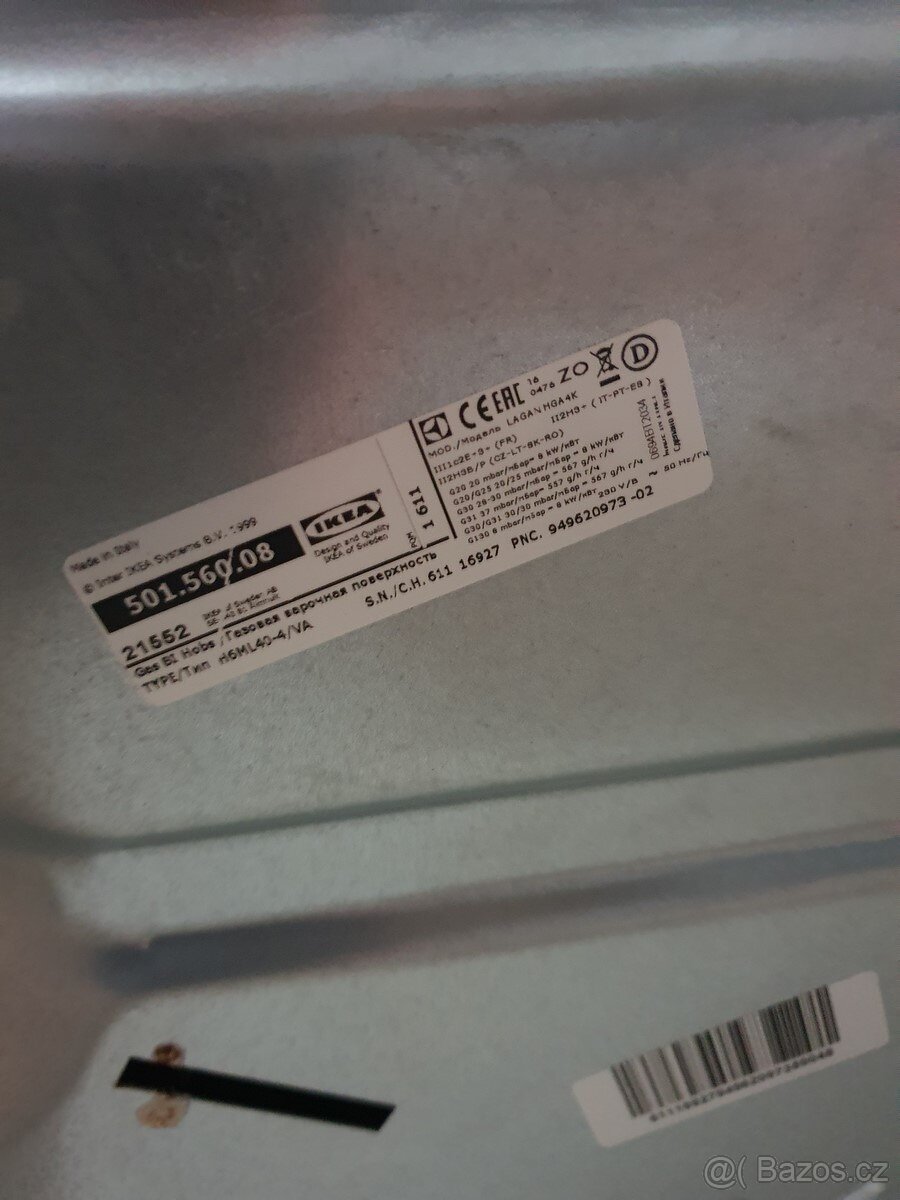 bílá plynová deska - IKEA - 3