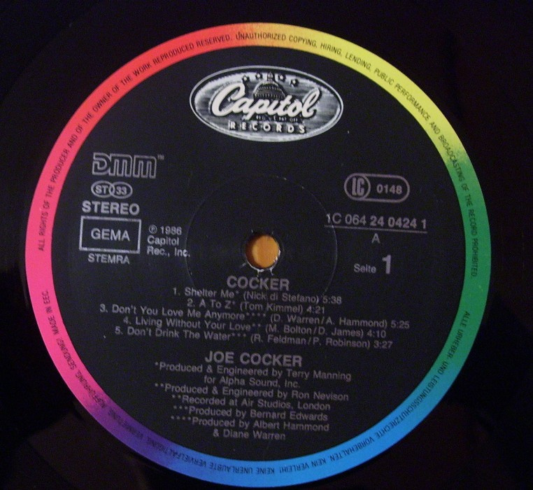 LP deska Joe Cocker - Cocker z r. 1986/184/ - 3