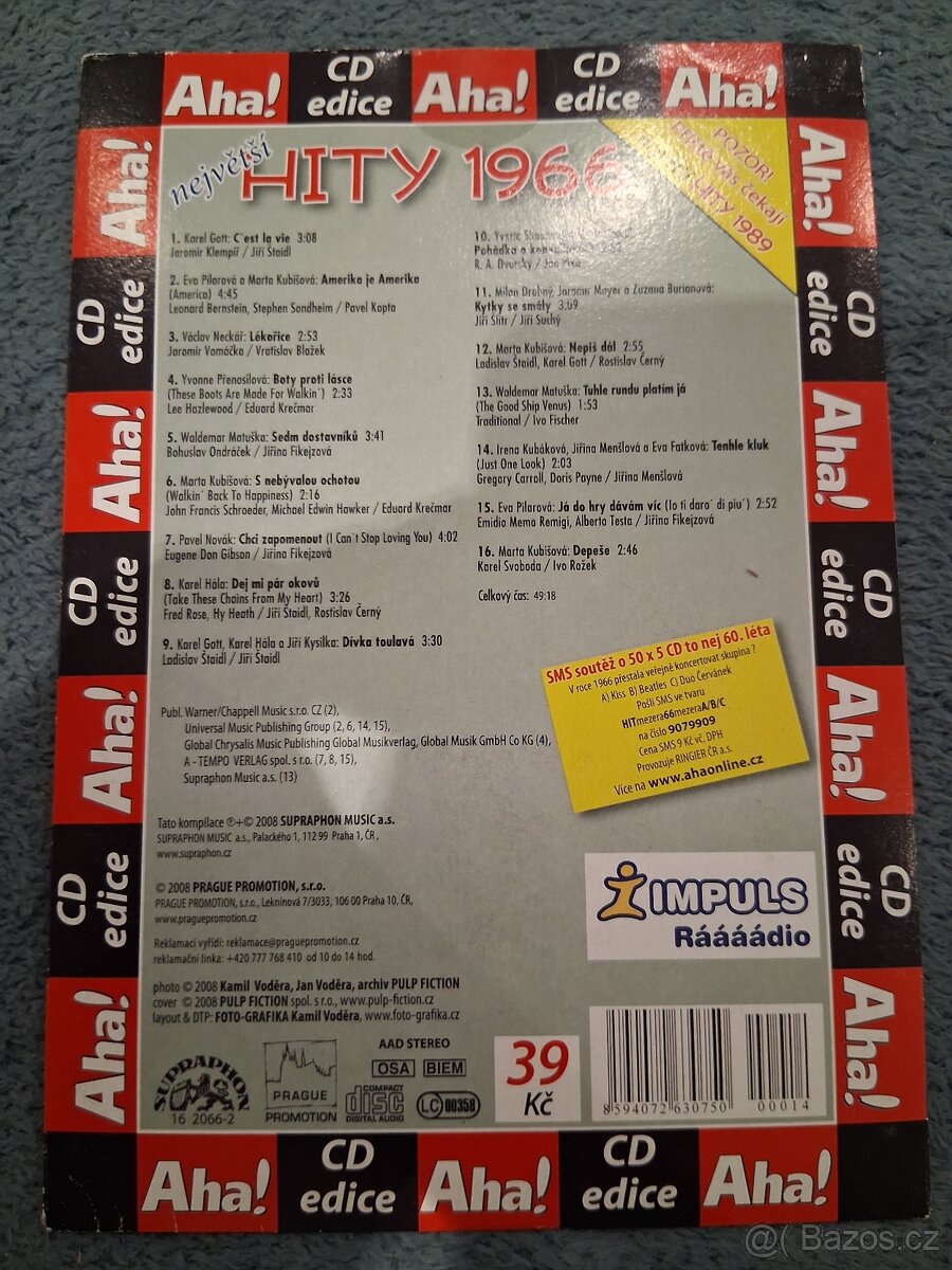 CD originál - Hity 1966 - 1989 /14 ks - cena sada/. - 3