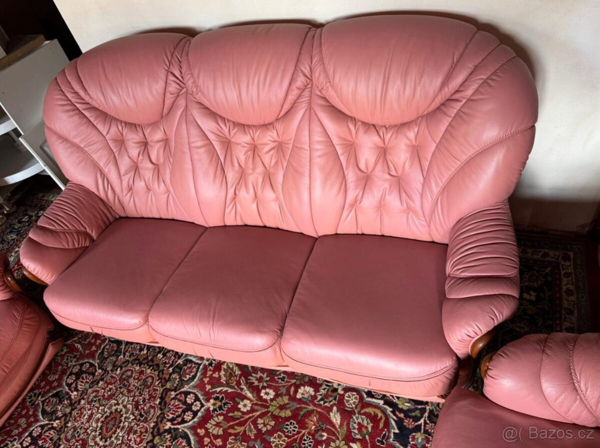 Italská kožená sedačka 3+1+1, 4667 - 3