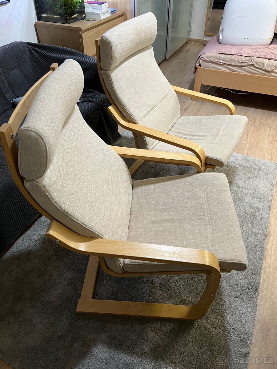 Křesla IKEA Poang 2 ks - 3