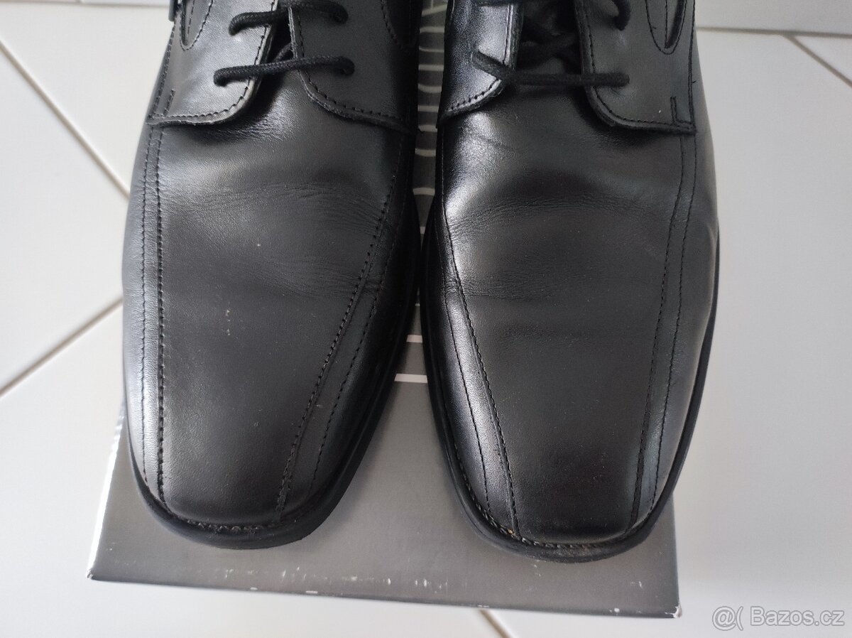 Společenská černá, celokožená obuv, vel. 41 - 3