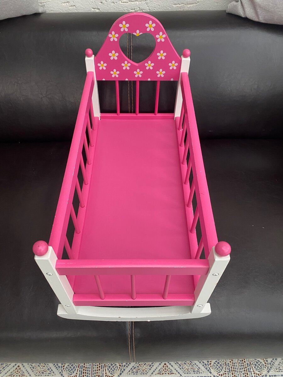 KOLÉBKA- POSTÝLKA PRO PANNKU -dřevo - 3