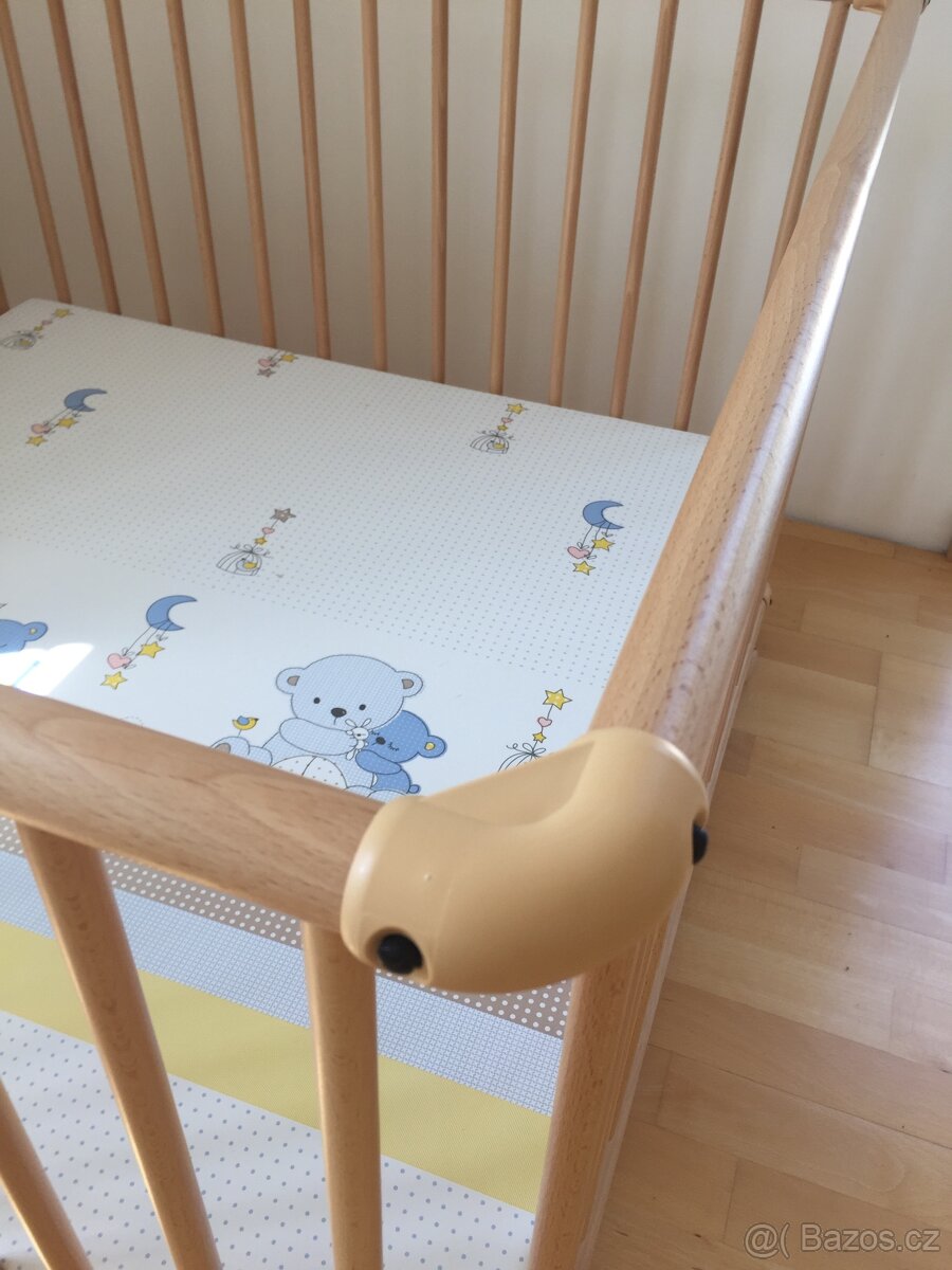 Dětská ohrádka 100x100 cm, masivní buk, Něm. kvalita,zánovní - 3