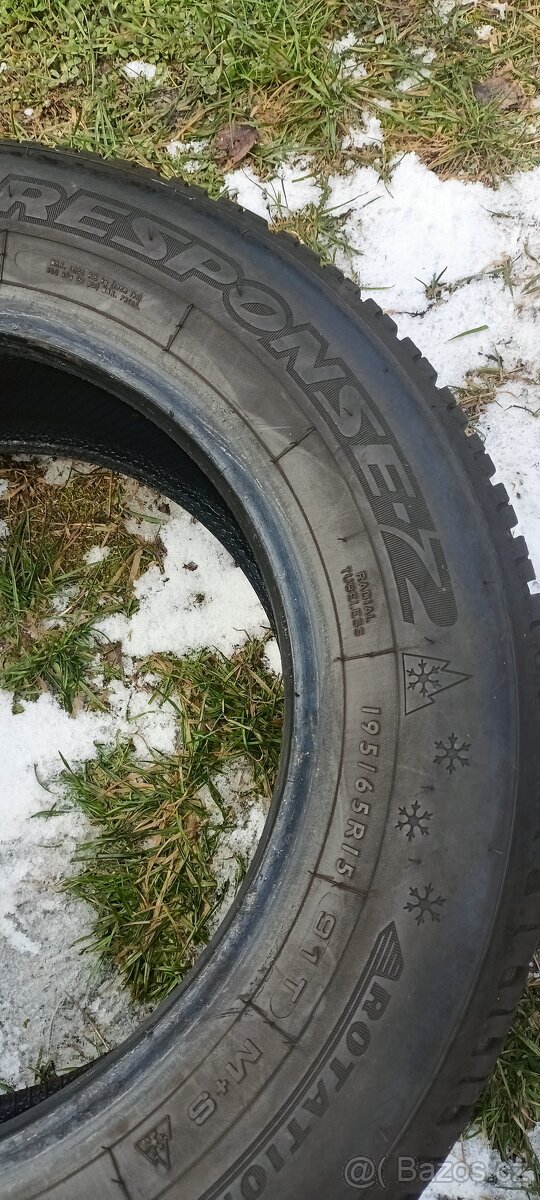 ZIMNÍ PNEU 195/65/15 DUNLOP CENA ZA 2 KUSY - 3