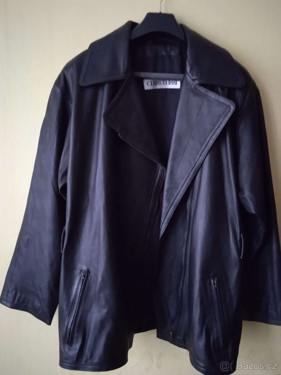 Pánská kožená bunda Cerrutti, velikost M - 3