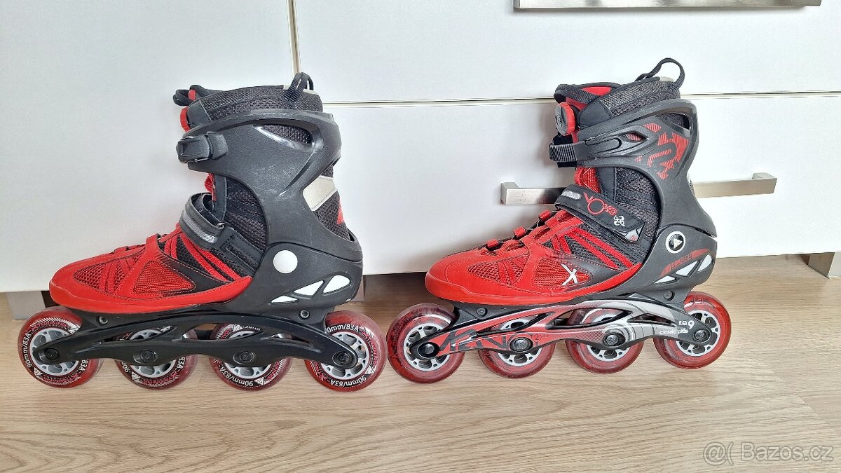 Kolečkové brusle K2 V02 90 Boa M,vel.45 - 3