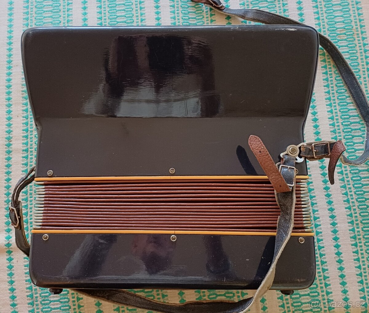 Akordeon, historická pianová harmonika KEBRDLE - 3