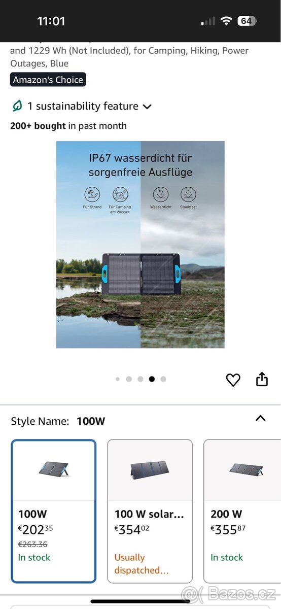 Přenosný solární panel BLUESUN 100W - 3