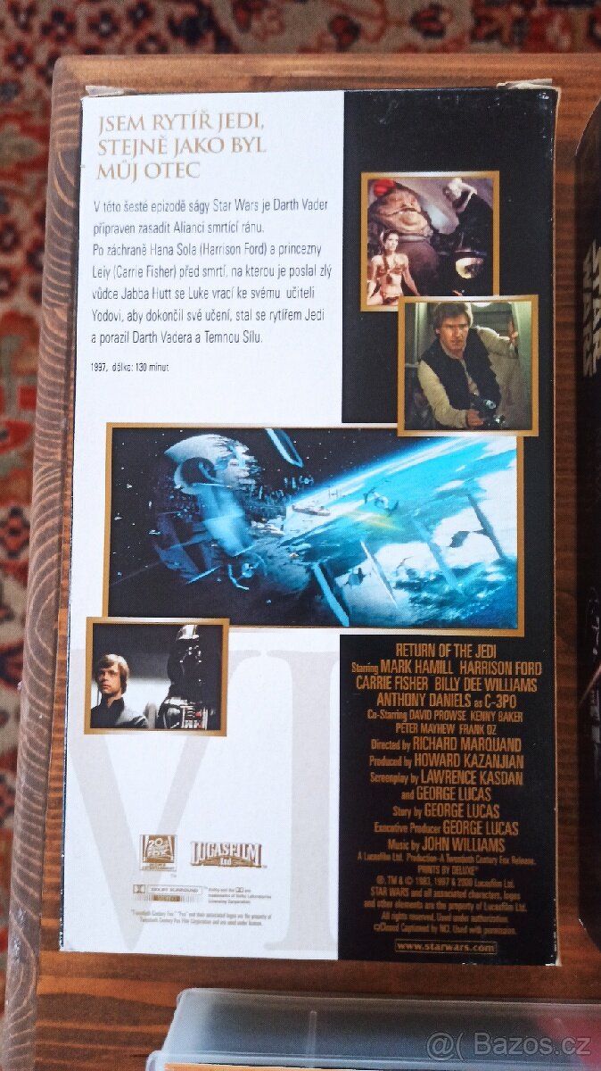 VHS originál Star Wars 4 díly - Jedi, klony hrozba impérium - 3