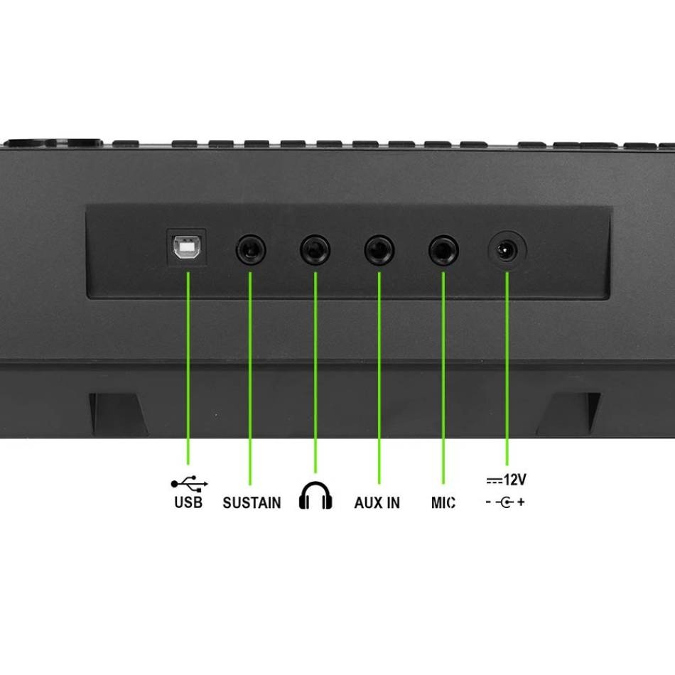 Elektrický keyboard M331 Medeli , 61 kláves s dynamikou - 3