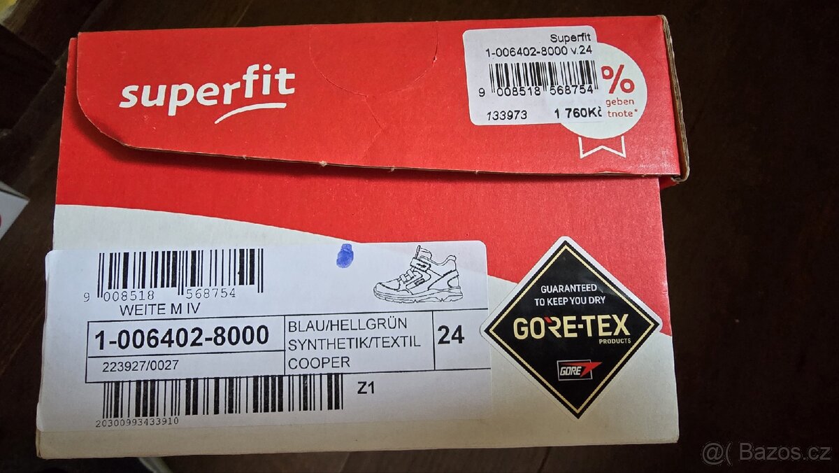 Dětské celoroční boty Superfit 1-006402-8000
Vel.24 - 3