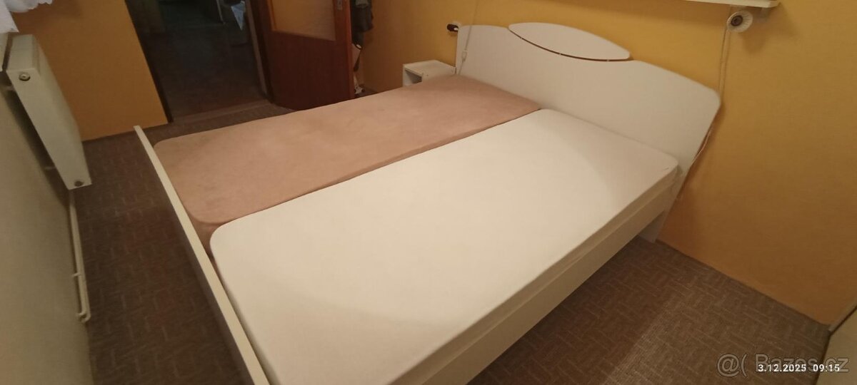 postel 160x200 s roštem + matrace - 3