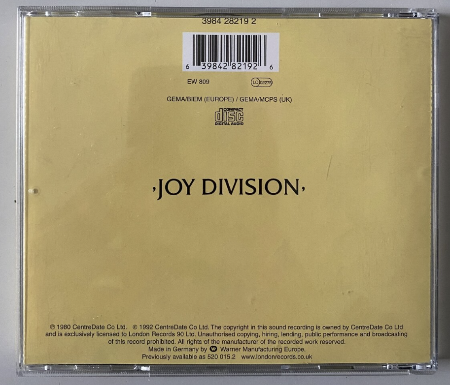 CD Joy Division - Closer - 3