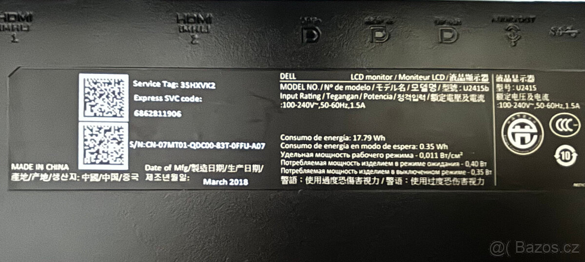 Monitor Dell UltraSharp U2415B 24" - 3