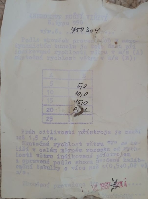 Ruční anemometr - 3