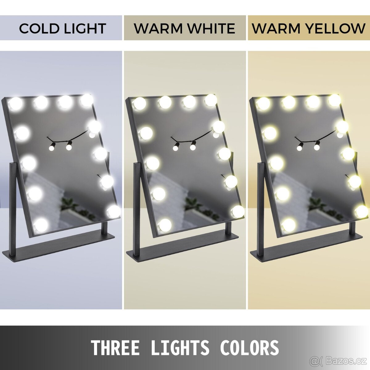 Nové stolní kosmetické zrcadlo s 12 LED - 3