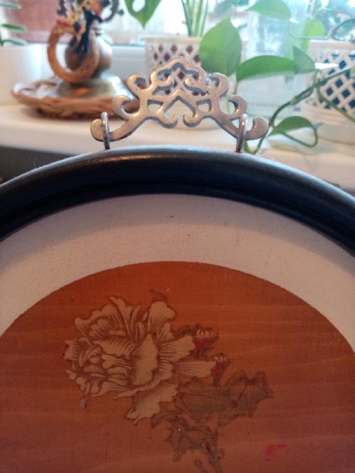 RETRO DEKORACE - porcelán, ruční malba na dřevo - 3