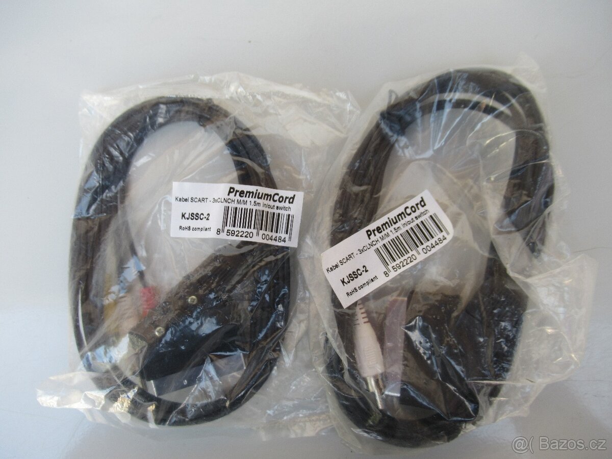 Propojovací kabely a konektory cinch a scart + síťové šňůry. - 3