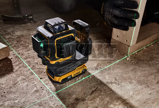 Laserový kříž Dewalt 3x360° 18V DCLE34031D1 + stativ - 3
