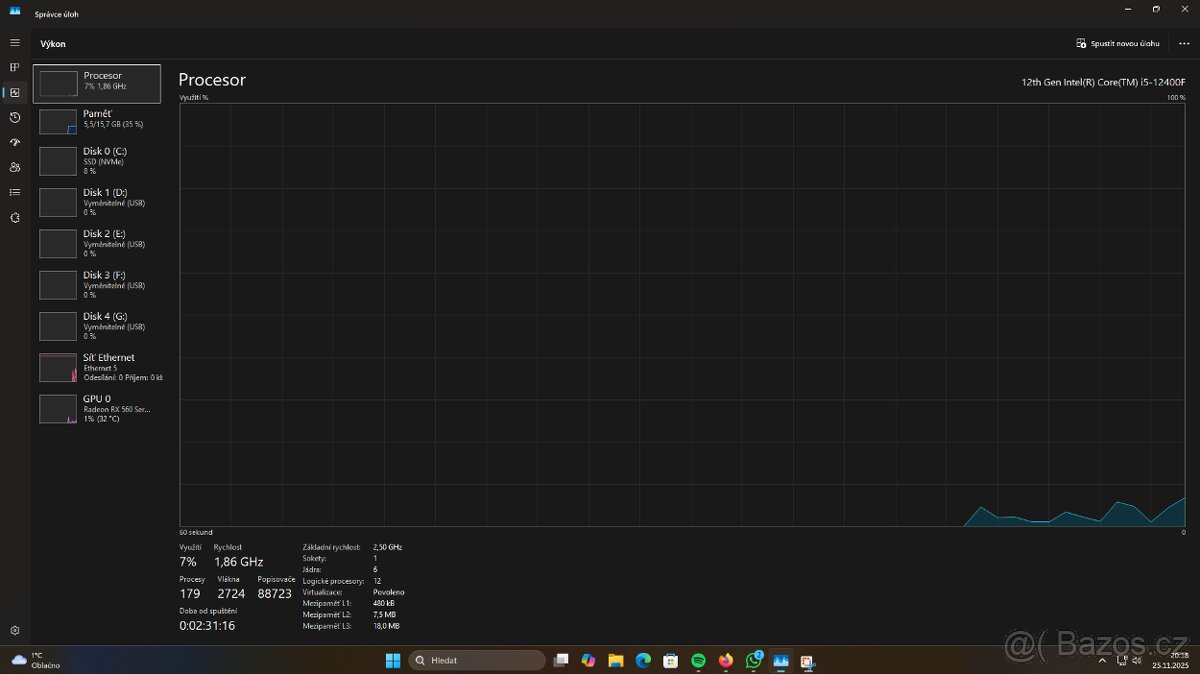 PC sestava, i5 12400F, RX560, 512GB/16GB - 3