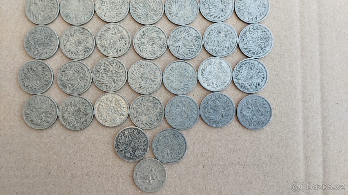 51 helleru 20 RU, rakousko uhersko mince + mince 20hal. - 3