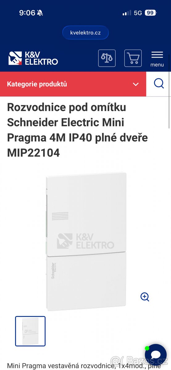 Rozvodnice pod omítku Schneider Electric Mini Pragma 4R - 3