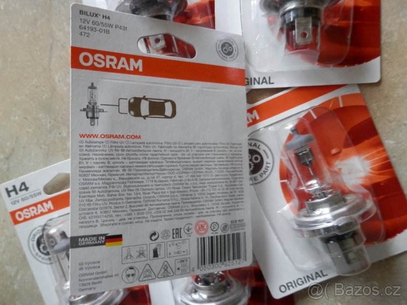 Žárovky do auta  OSRAM H4 Original, 12V 60/55W - 3