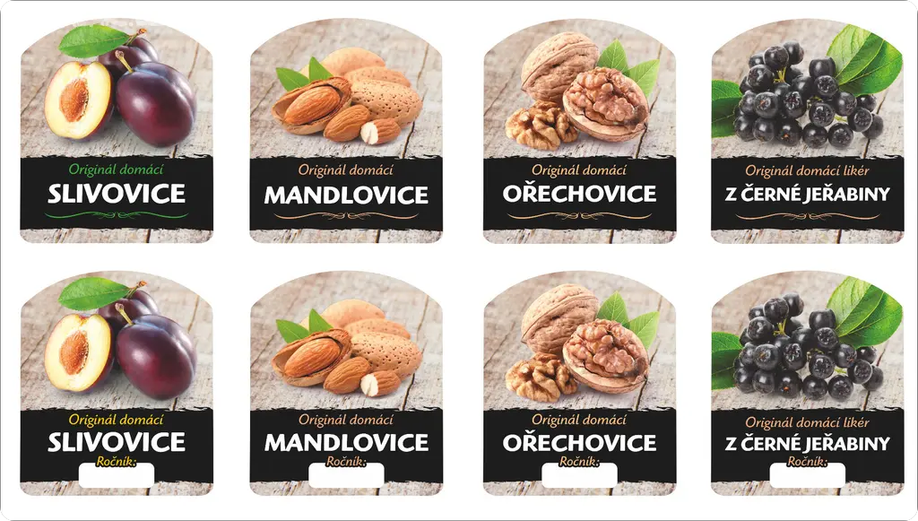 etikety, etiketa, samolepka na slivovici, pálenku - 3