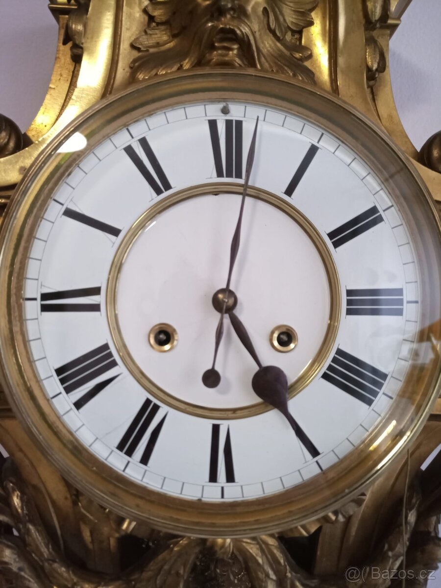 Bronzové zlacené hodiny - 3