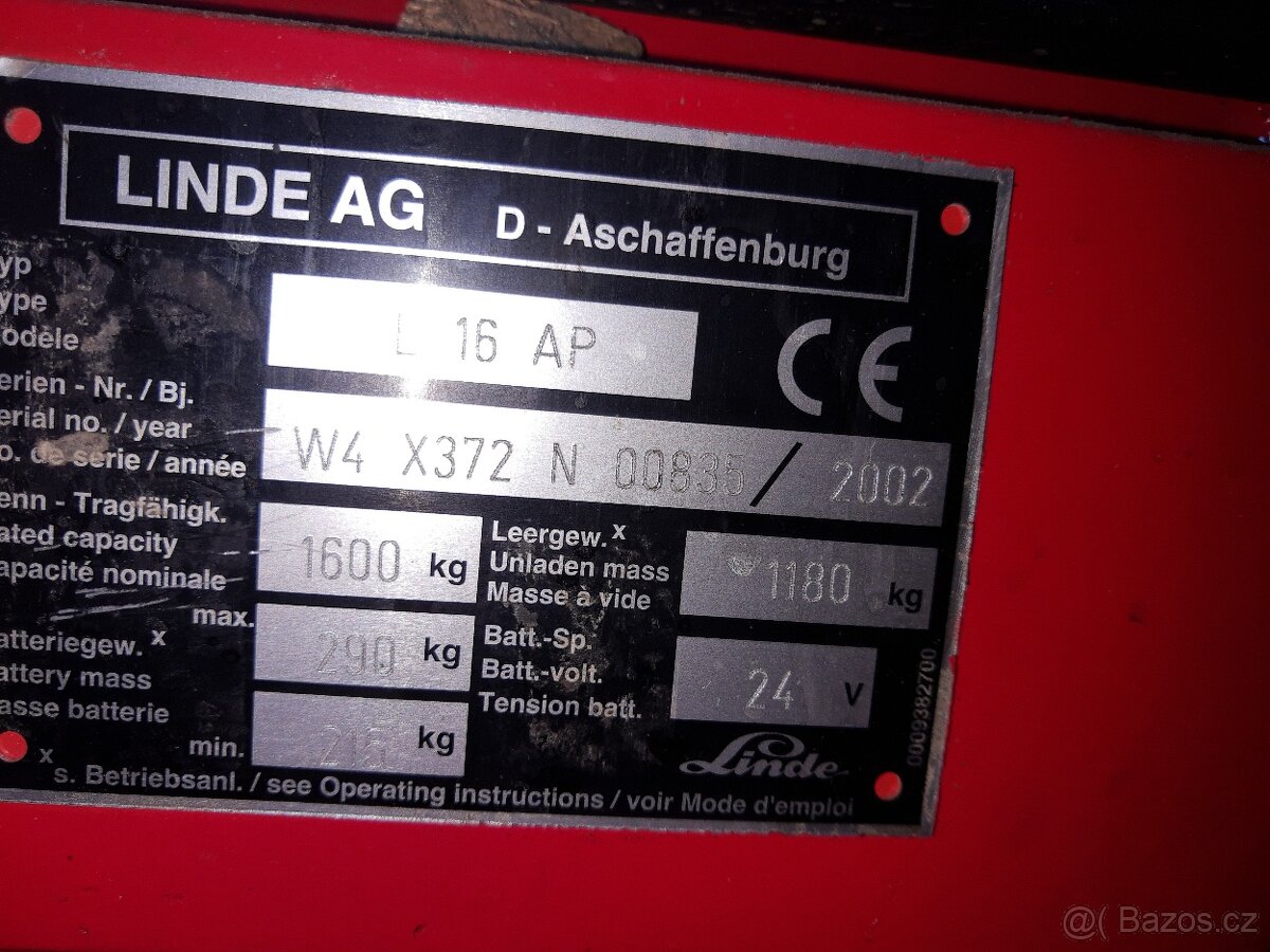 Vysokozdvižný vozík Linde L 16 AP - 3
