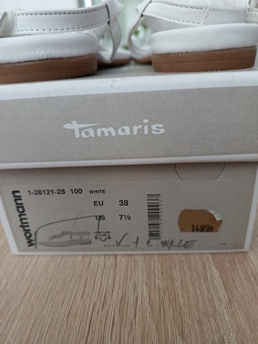 Kožené sandálky Tamaris 38 - 3