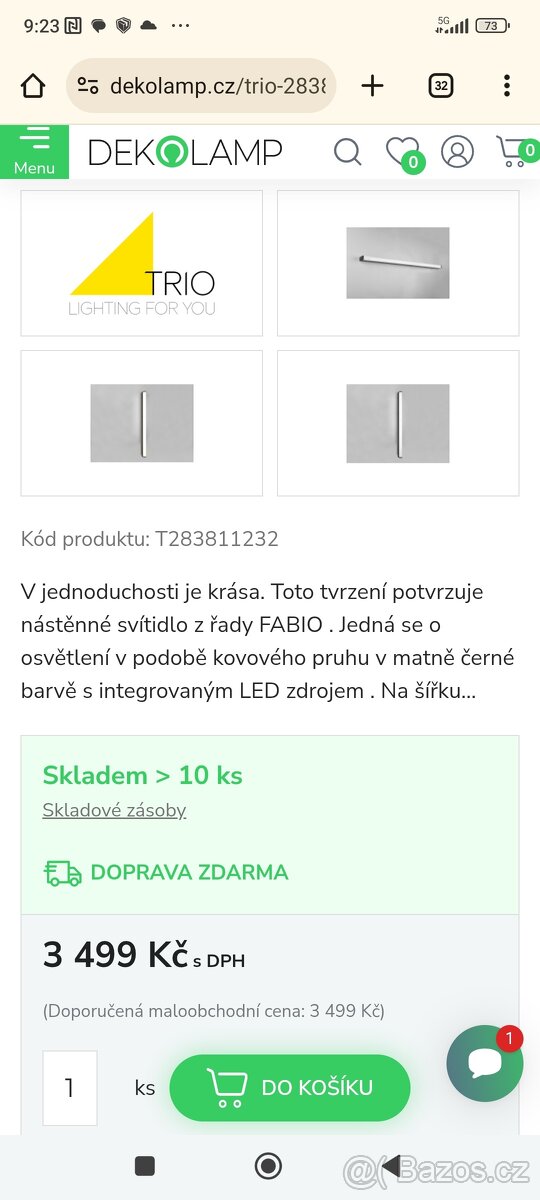 LED nástěnné svítidlo Fabio 120 cm - 3