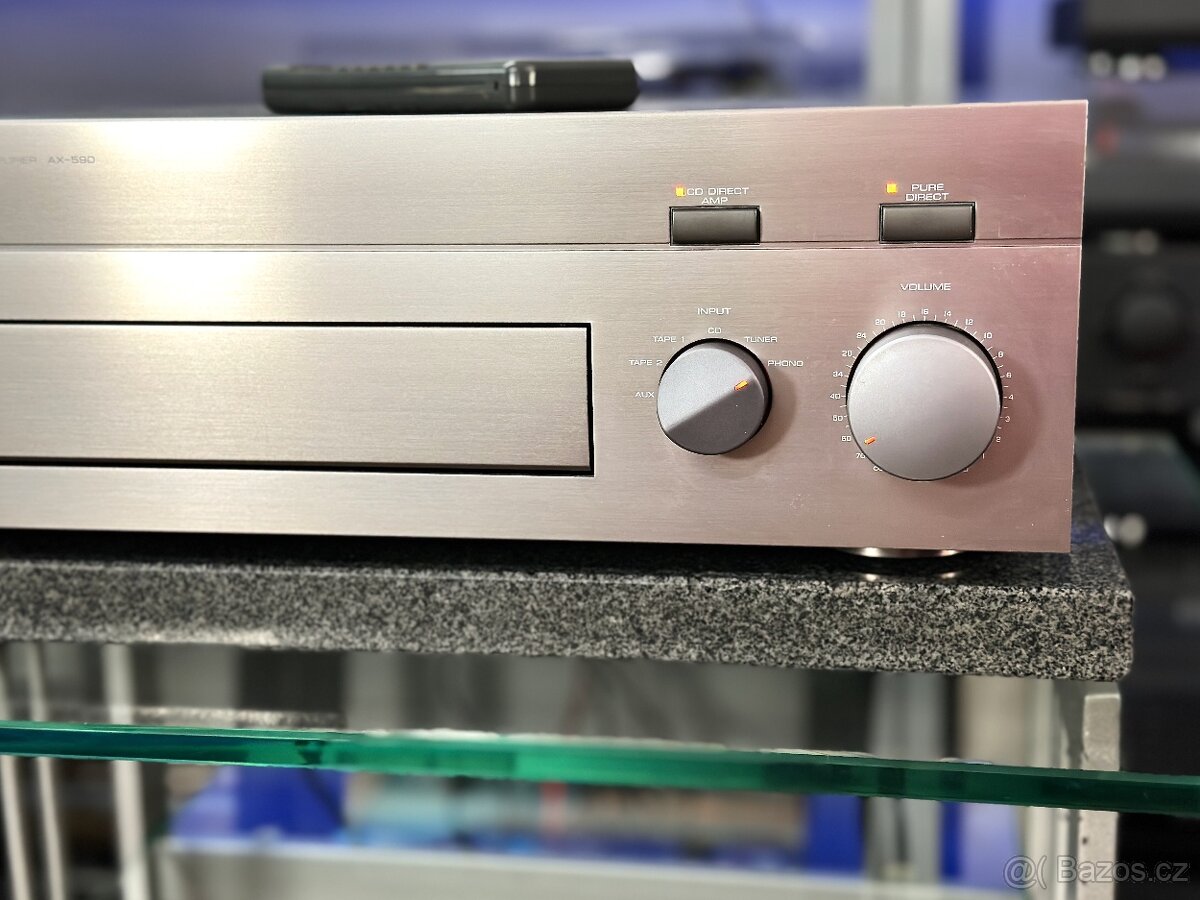 YAMAHA AX-590 (r.1995) 2x100W, dálka, TOP STAV - 3
