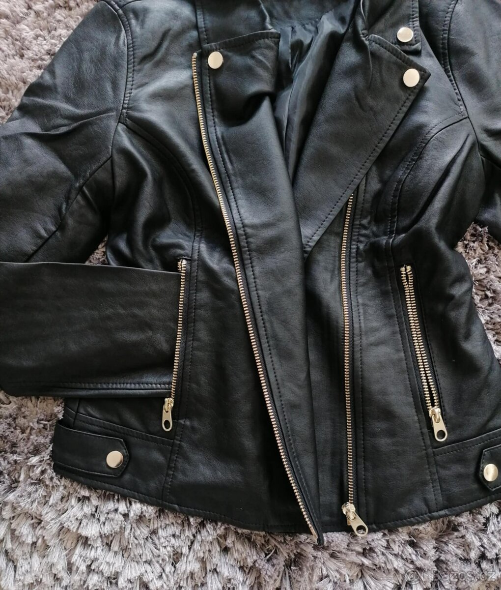 nová koženková bunda, vel. S - 3