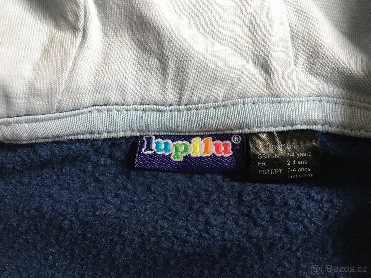 Mikina na zip busík 98/104 - 3
