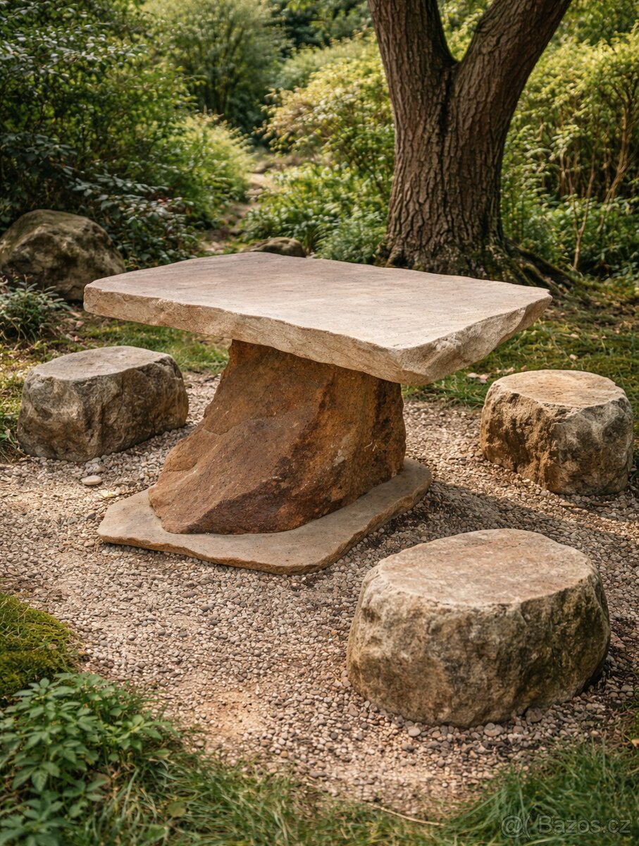 Kamenné kávové stolky - 3