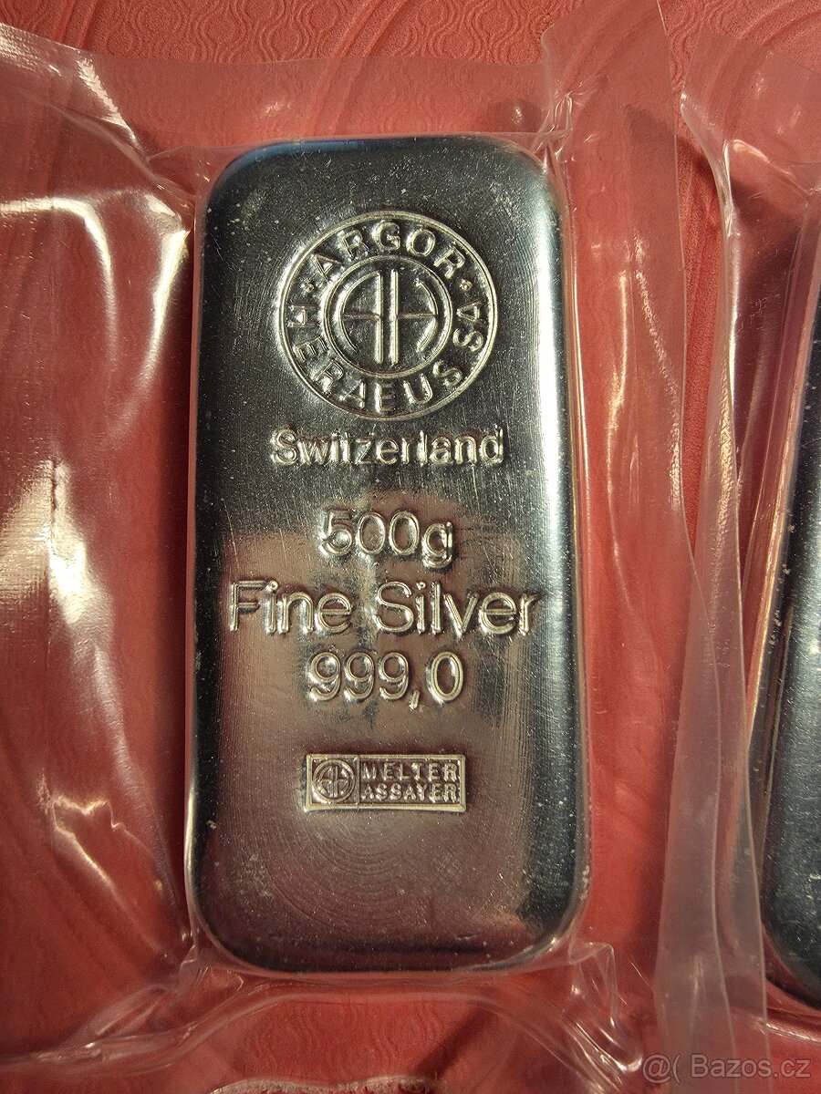 Argor Heraeus stříbrný slitek - 3