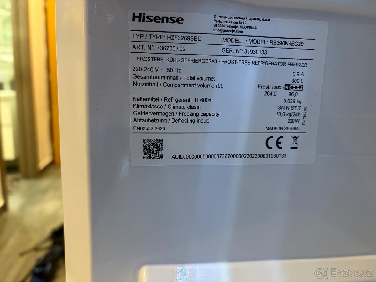 Lednice Hisense HZF3268SED - 3