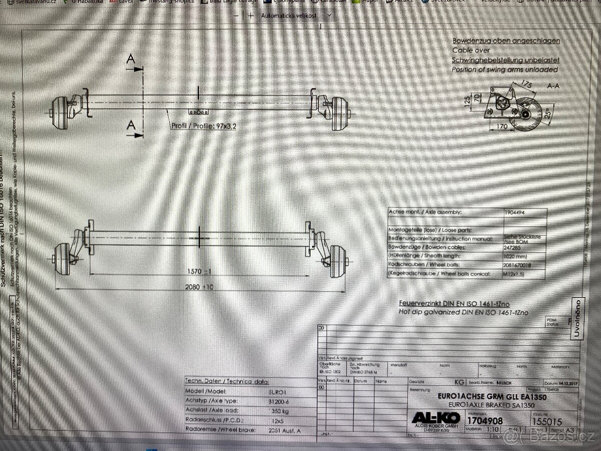 Brzděná náprava Al-Ko - 3