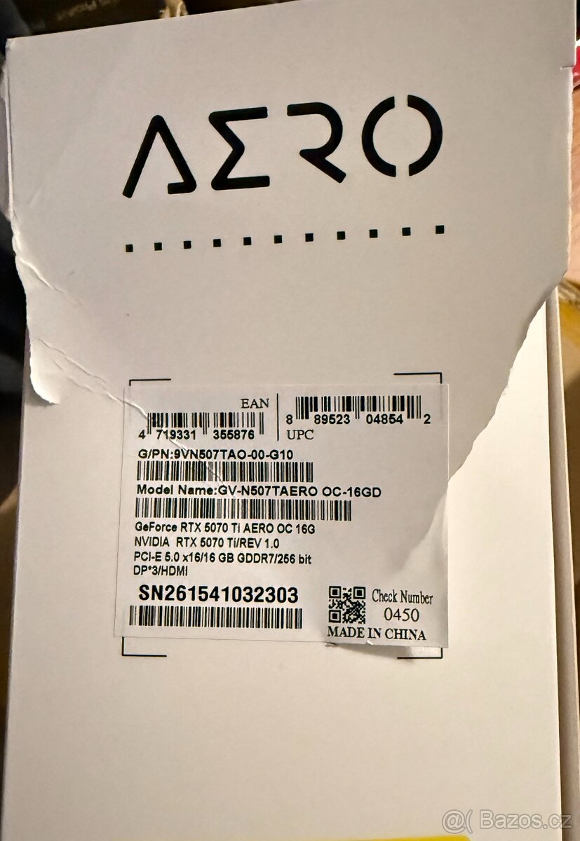 GIGABYTE RTX 5070 Ti AERO OC 16GB DPH - 3