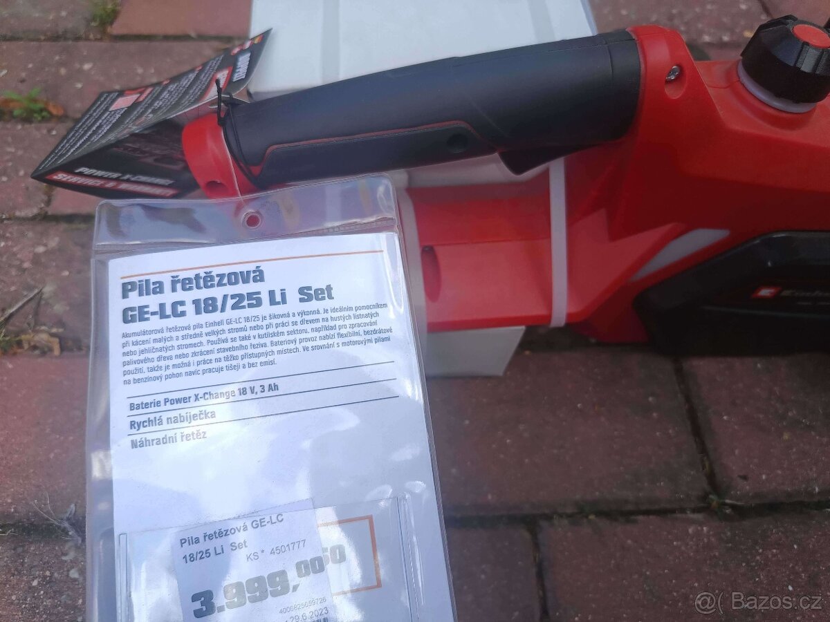Einhell Aku řetězová pila GE-LC 18 Li + BAT - 3