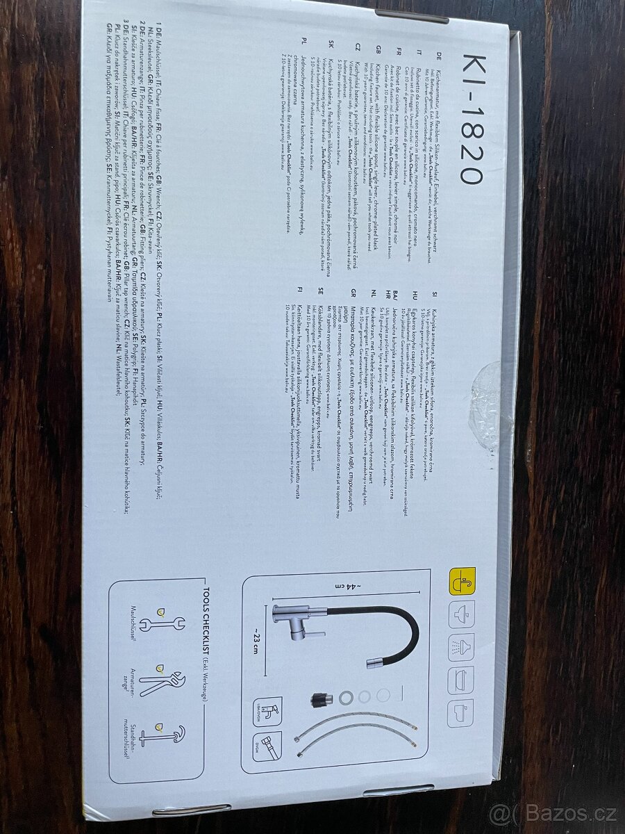 Kuchyňská vodovodní baterie páková KI-1820 s elastickým rame - 3