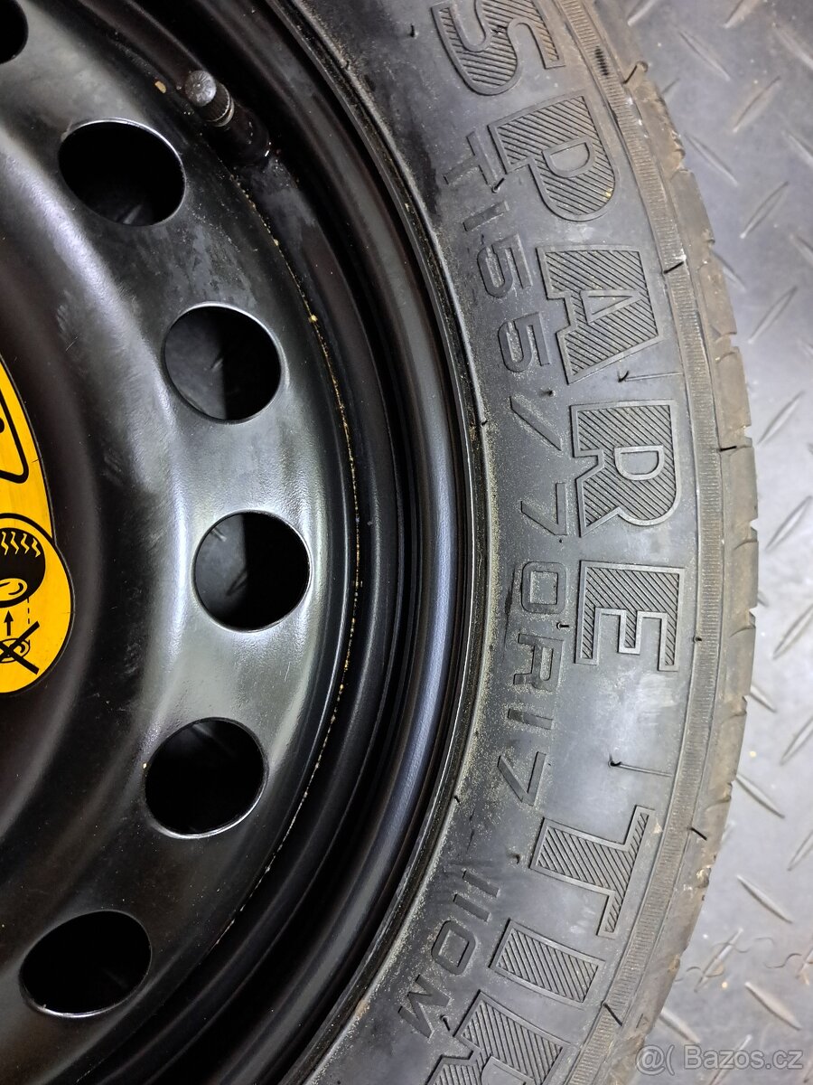 dojezdové kolo rezerva Ford 5x108x63,4 pneu 155/70 R17 - 3