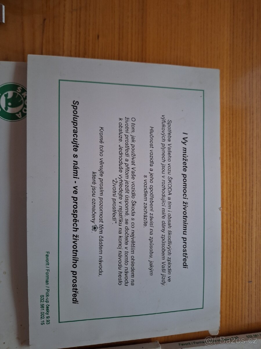 Nový návod k obsluze vozů Škoda Favorit/Forman/Pick-up - 3